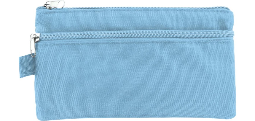 Kangaro pennenzak, plat, 21 x 11 cm, pastel blauw
