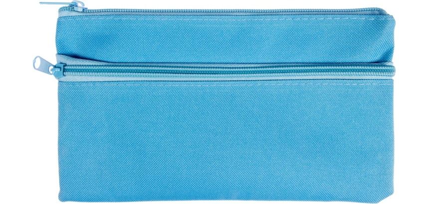 Kangaro pencil case, flat, size 21 x 11 cm, blue