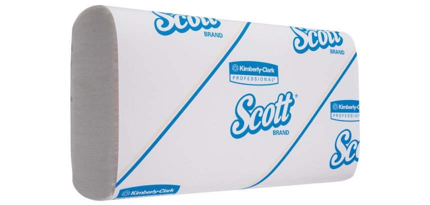 Scott essuie-mains en papier Slimfold, plié en M, 1 pli, 110 feuilles, paquet de 16 pièces