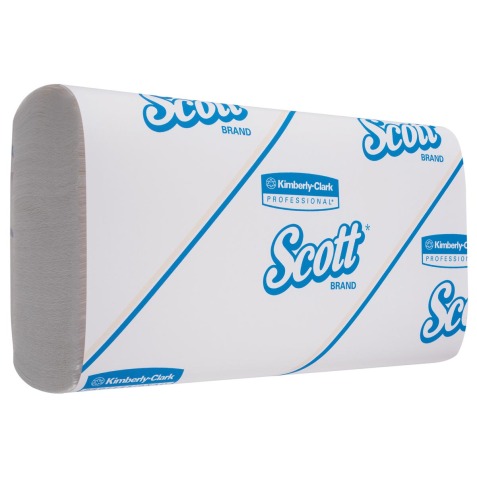 Scott essuie-mains en papier Slimfold, plié en M, 1 pli, 110 feuilles, paquet de 16 pièces