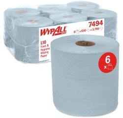 Papier d'essuyage WypAll L10 7494 1 épaisseur 630 feuilles bleu