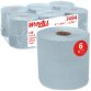 Wypall reinigingsdoeken L10, centerfeed, 1-laags, pak van 6 rollen, blauw