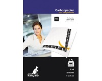 Kangaro papier carbone, ft A4 (21 x 31 cm), noir, paquet de 10 feuilles