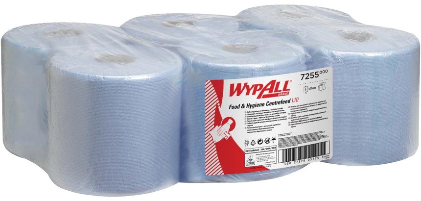 WypAll L10 7255 wiping paper 1-ply 800 sheets blue