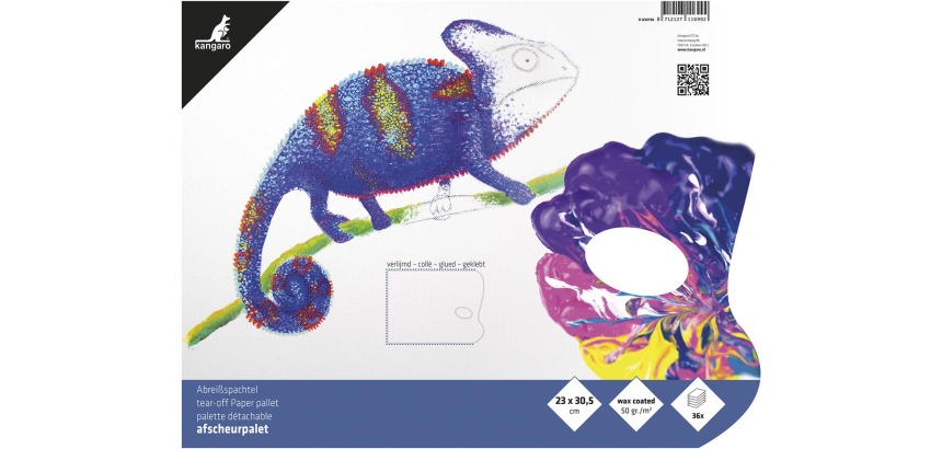 Kangaro palette détachable, 23 x 30 cm, 36 feuilles