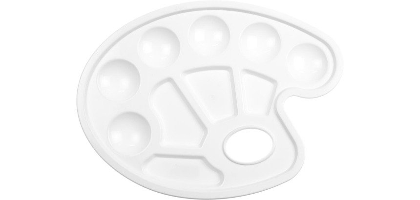 Kangaro ovalen mengpalet uit kunststof, 17 x 23 cm