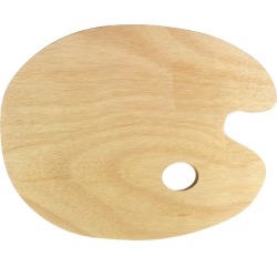 Kangaro palette de mélange ovale en MDF, 30 x 24 cm