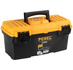 Perel boîte à outils, ft 41 X 20,9 X 19,5 cm, 16,7 l, livré vide, noir/jaune