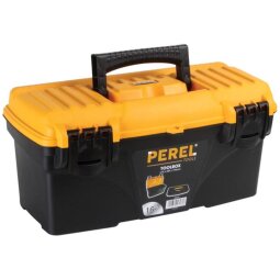 Perel gereedschapskoffer, ft 41 X 20,9 X 19,5 cm, 16,7 l, leeg geleverd, zwart/geel