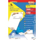 Decadry cartes de visite TopLine, 150 cartes, 10 cartes ft 85 x 54 mm par A4, coins droits