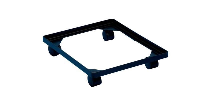 Really Useful Box accessoire onderstel met wieltjes (diameter: 4,5 mm), in zwarte PVC