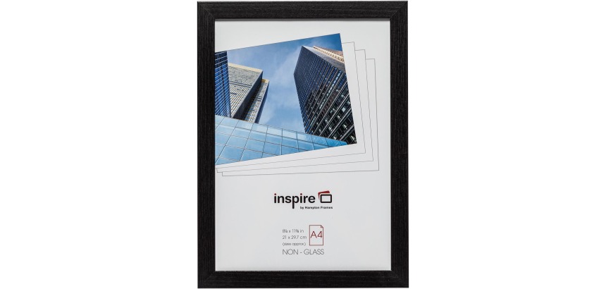 Hampton Oxford cadre de photo, en 2 cm MDF, noir, A4