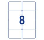 Avery étiquettes enlevables résistantes à l'humidité Ft 99,1 X 67,7 mm (l x h), blanc boîte de 160 pièces