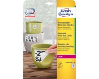Avery afneembare weerbestendige etiketten diameter 30 mm,wit, doos van 960 etiketten