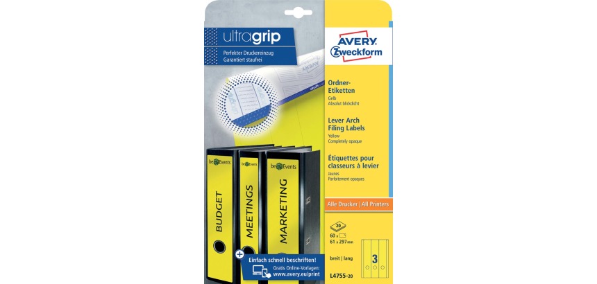 Etiquette pour dos de classeur