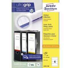 Avery Large 61x192mm Adhesive White Back Labels 100 Sheets