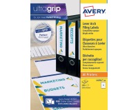 Avery Zweckform L4761-25 lever arch file labels, size 19.2 x 6.1 cm, 100 labels, white