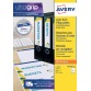 Avery Zweckform L4761-25 étiquettes pour classeurs à levier, ft 19,2 x 6,1 cm, 100 étiquettes, blanc