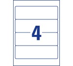 Avery Zweckform L4761-25 Etiketten für Ordner mit Hebelmechanik, Format 19,2 x 6,1 cm, 100 Etiketten, weiß