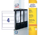 Avery Zweckform L4761-25 Etiketten für Ordner mit Hebelmechanik, Format 19,2 x 6,1 cm, 100 Etiketten, weiß