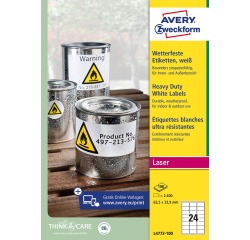 Etiquette Avery Zweckform L4773-100 63,5x33,9mm 2400 étiquettes