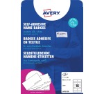 AVERY badge autocollant ft 88,9 x 31 mm, boîte de 320 pièces, blanc