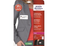 AVERY badge autocollant ft 88,9 x 31 mm, boîte de 320 pièces, blanc