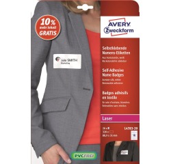 AVERY zelfklevende badge ft 88,9 x 31 mm, doos van 320 stuks, wit