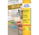 Avery gekleurde etiketten ft 38,1 x 21,2 mm (b x h), afneembaar, blauw, 1300 stuks, 65 per blad