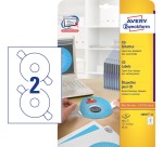 Avery Zweckform L6015-25 étiquettes pour CD, diamètre 117 mm, 50 étiquettes, blanc