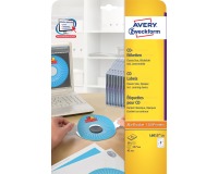 Avery Zweckform L6015-25 CD etiketten, diameter 117 mm, 50 etiketten, wit