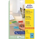 Avery Mini wiederablösbare Etiketten Größe 63,5 x 33,9 mm (B x H), 480 Stück, 24 pro Blatt, blau