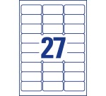 Avery étiquettes de sécurité, ft 63,5 x 29,6 mm, 540 pièces, 27 par feuille, boîte de 20 feuille