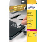 Avery étiquettes de sécurité, ft 63,5 x 29,6 mm, 540 pièces, 27 par feuille, boîte de 20 feuille