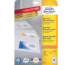 Avery Zweckform 6121, universal labels, Ultragrip, white, 25+5 sheets, 38 x 212 mm