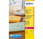 Avery L7551-25 étiquettes adresse ft 38,1 x 21,2 mm (b x h), 1.625 étiquettes, transparent