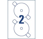 Avery L7676-25 Etiketten für CDs, Durchmesser 117 mm, 50 Etiketten, weiß