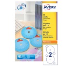 Avery L7676-25 Etiketten für CDs, Durchmesser 117 mm, 50 Etiketten, weiß