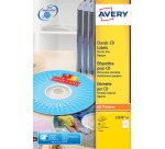 Avery L7676-25 Etiketten für CDs, Durchmesser 117 mm, 50 Etiketten, weiß