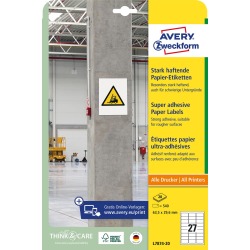 AVERY ETIK PAPIER 63X29 P540