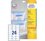 Avery étiquettes congelation Ft 63,5 x 33,9 mm (l x h), blanc, boîte de 600 étiquettes
