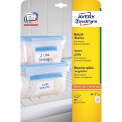 Freezing label 63.5 x 33.9 mm white - Box of 600