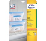Avery étiquettes congelation Ft 38,1 x 21,2 mm (l x h), blanc, boîte de 1625 étiquettes