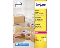 Etiket Avery L7168B-100 199.6x143.5mm blockout 200 etiketten