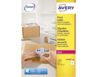 Etiket Avery L7169B-100 99.1x139mm blockout 400 etiketten