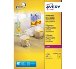 Avery-Etikett L7263Y-100 99,1x38,1mm neon-gelb 1400 Stück