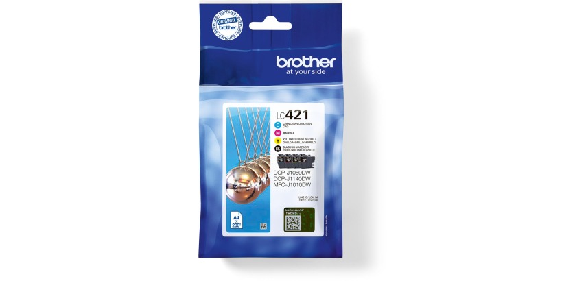 Brother LC-421VAL PagePack 4 Stück(e) Original Standardertrag Schwarz, Cyan, Magenta, Gelb
