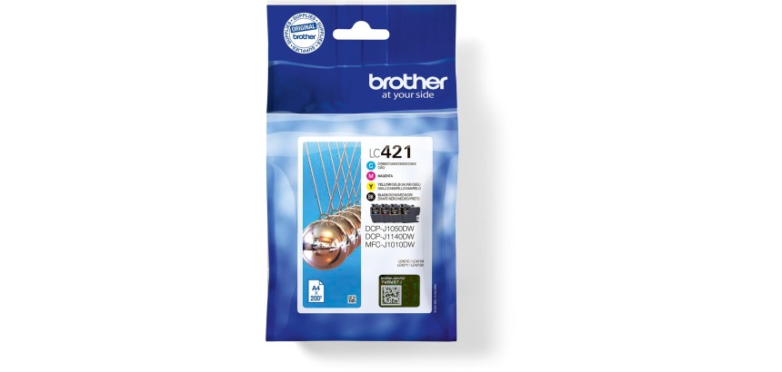 Brother inktcartridge,  200 pagina's, OEM LC-421VAL, 4 kleuren