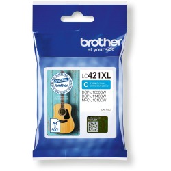 Brother inktcartridge,  500 pagina's, OEM LC-421XLC, cyaan