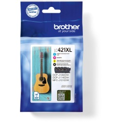 Brother LC-421XLVAL PagePack 4 Stück(e) Original Hohe (XL-) Ausbeute Schwarz, Cyan, Magenta, Gelb